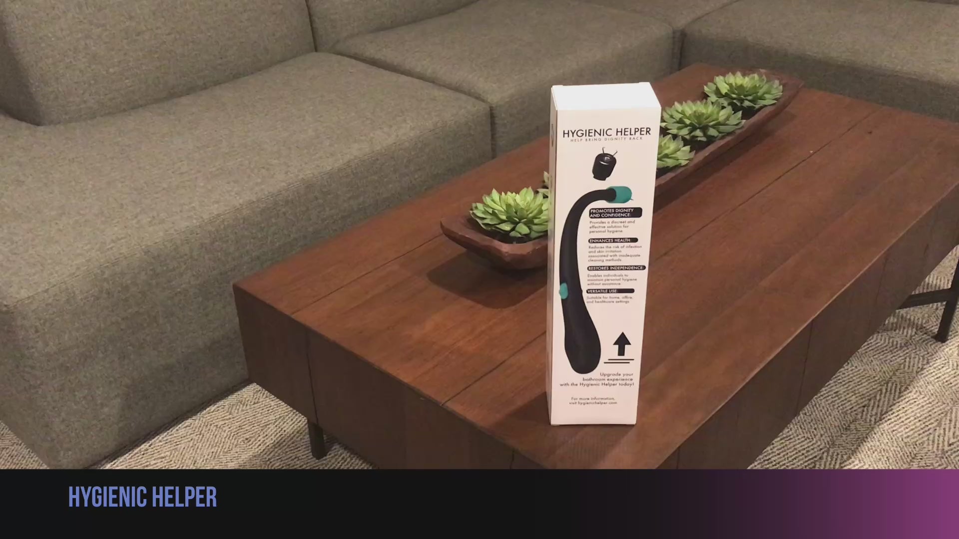 Load video: Hygienic Helper toilet wiping aid featuring an extended ergonomic handle and soft grip, helping elderly, disabled, and post-surgery individuals maintain independence and personal hygiene.